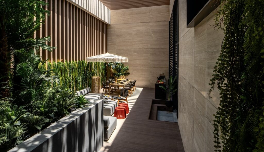 Backyard terrace