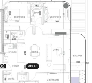 Floor Plan 3 Bhk