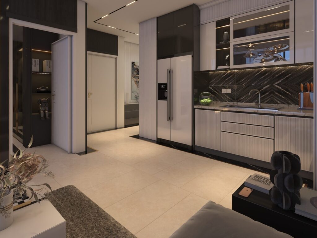 Kitchen and Halway