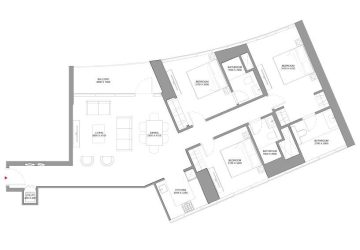 Grundriss 3BHK